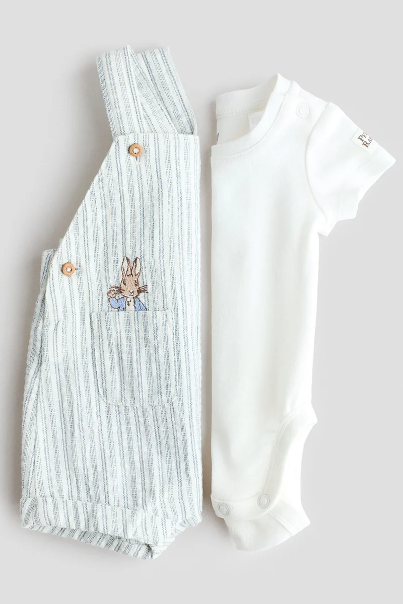 اتش اند ام طقم قطني - عبوة من قطعتين